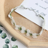 Green Choker Collarbone Chain Fairy Lace Necklace Women