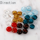Flat Glass Beads Straight Hole DIY Bracelet Necklace Earrings