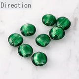 Flat Glass Beads Straight Hole DIY Bracelet Necklace Earrings