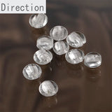 Flat Glass Beads Straight Hole DIY Bracelet Necklace Earrings