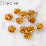 Flat Glass Beads Straight Hole DIY Bracelet Necklace Earrings