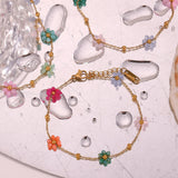 Y2K Colorful Flower Charm Jewelry Set