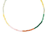 Glass Bead Choker Necklace for Women Boho Collares