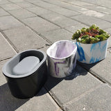 Oval Resin Plant Mold for DIY Concrete Flower Pot
