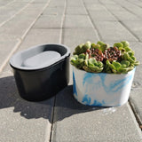 Oval Resin Plant Mold for DIY Concrete Flower Pot