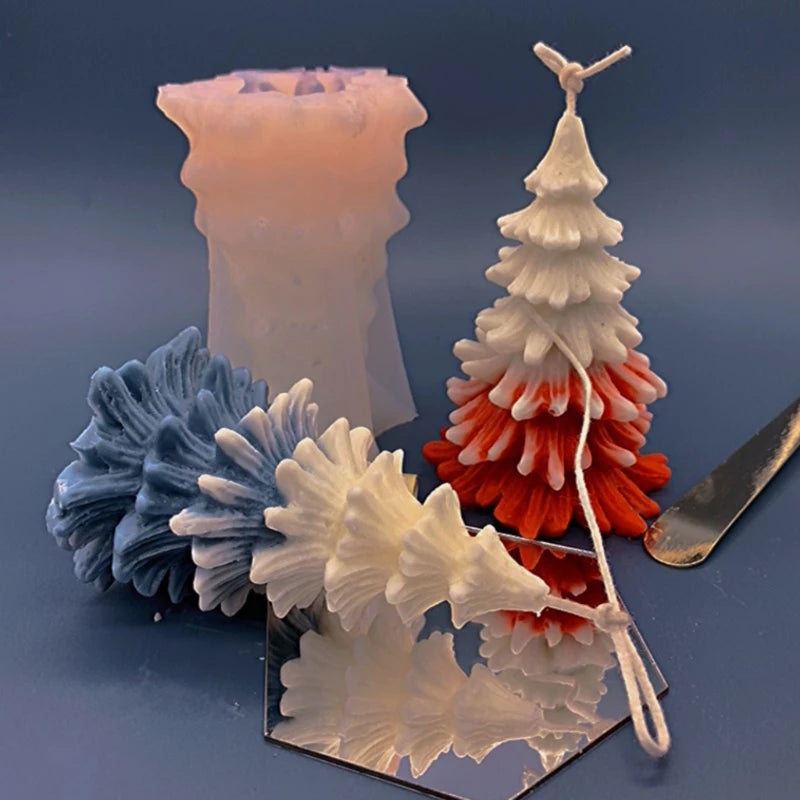 Coniferous Christmas Tree Mold Handicrafts Candle Resin Casting Mold