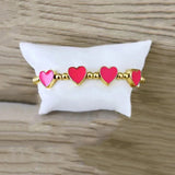 Copper Alloy Bead Elastic Bracelet in Multiple Colors