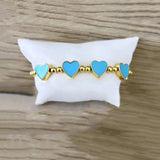 Copper Alloy Bead Elastic Bracelet in Multiple Colors