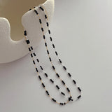 Copper Metal Link Chains Crystal Necklace For Women