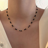 Copper Metal Link Chains Crystal Necklace For Women