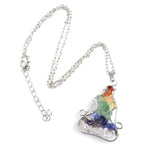 Copper Wire Wrapped Crystal Yogi Necklace Tree of Life Choker