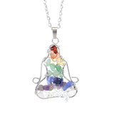 Copper Wire Wrapped Crystal Yogi Necklace Tree of Life Choker