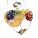 Copper Wire Wrap Crystal Tree of Life Ornament