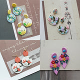 Floral Polymer Clay Earrings - Party Set3