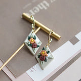 Irregular Floral Polymer Clay Earring Dangle Sets
