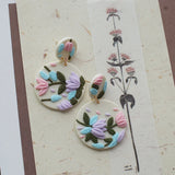 Floral Polymer Clay Earrings - Party Set3