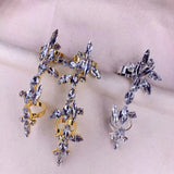 Crystal Adjustable Statement Open Rings 3PCS Set Bridal Wedding Jewelry