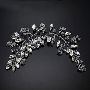 Crystal Beads Bridal Hair Flower Rhinestone Headband Prom Headdress