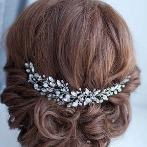 Crystal Beads Bridal Hair Flower Rhinestone Headband Prom Headdress