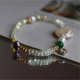 Crystal Beads Women Bracelet Natural Button Pearl Romantic Girl Gift