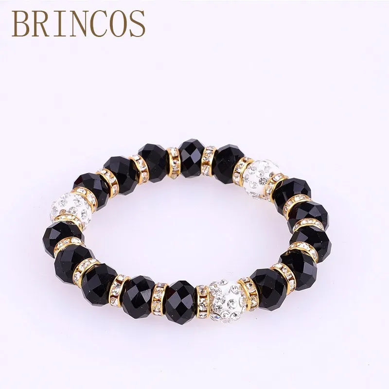 Crystal Bracelet with Punk Beads - Bohemian Style