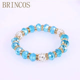 Crystal Bracelet with Punk Beads - Bohemian Style
