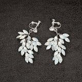 Crystal Clip On Earrings Girls Bridal Drop Earring Party Jewelry