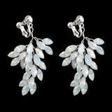 Crystal Clip On Earrings Girls Bridal Drop Earring Party Jewelry