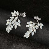 Crystal Clip On Earrings Girls Bridal Drop Earring Party Jewelry