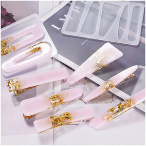 Epoxy Resin Hair Pin Casting Mold DIY Art Crafts Silicone Mould