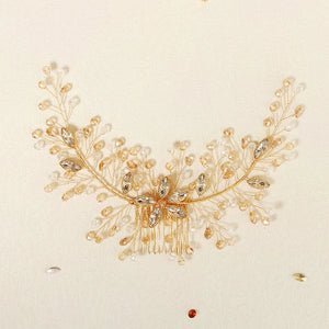 Crystal Flower Hair Combs Clips Bridal Wedding Accessories