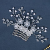 Crystal Flower Hair Combs Clips Jewelry for Women