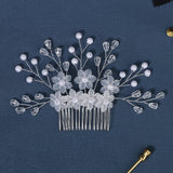 Crystal Flower Hair Combs Clips Jewelry for Women