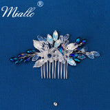 Crystal Flower Hair Combs Clips for Women Bridal Wedding Accessories