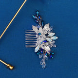 Crystal Flower Hair Combs Clips for Women Bridal Wedding Accessories