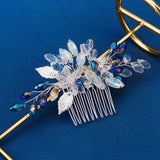 Crystal Flower Hair Combs Clips for Women Bridal Wedding Accessories