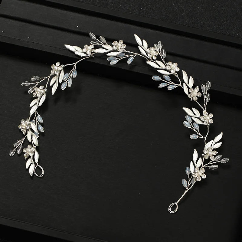 Crystal Flower Headband Tiara Wedding Hairband Bride Jewelry Band