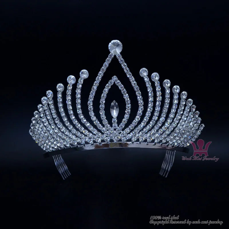 Rhinestone Bridal Wedding Tiaras Hair Accessories Silver Headpieces