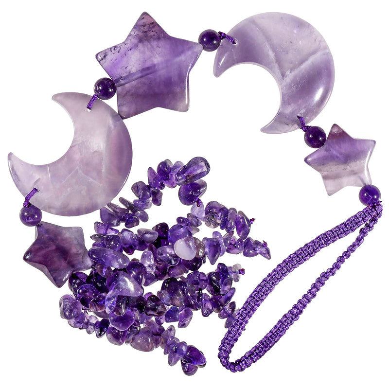 Crystal Stones Hanging Ornaments Star & Moon Charms Car Ornament