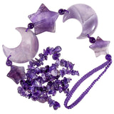 Crystal Stones Hanging Ornaments Star & Moon Charms Car Ornament