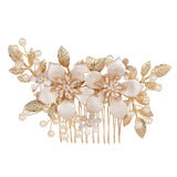 Crystal Rhinestone Pearl Hair Comb Bridal Headpiece Wedding Hair Jewelry