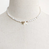 Shell Letter Pendant Necklace Natural Pearl Jewelry Ladies Neck Charm Choker