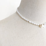 Shell Letter Pendant Necklace Natural Pearl Jewelry Ladies Neck Charm Choker