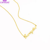 Butterfly Nameplate Necklaces Rose Chain Personalized Name Necklace Women Men