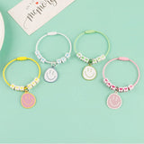Smiling Face Personalised Name Keyring Letter Keychain Bagpack Tag Gift