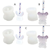 Bear Fish Tails Silicone Straw Mold for 8mm Straws Resin Casting Molds