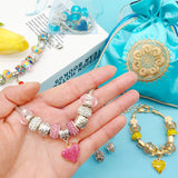 DIY Bracelets Jewelry Making Kit for Girls Boys Metal Beads Charms Accessories