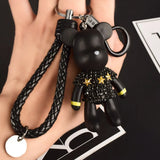 DIY Rhinestone Tassel Popobe Gloomy Bear Keychain Bag Charm