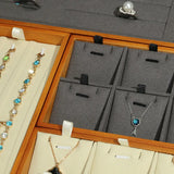 Velvet Jewelry Display Stand Earring Storage Box Pendant Organizer