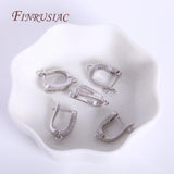 DIY Zircon Earrings Hooks Lever Back Components